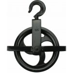 MTR Kladka stavební litinová, 195mm, s hákem a vodicí lištou – Zboží Mobilmania