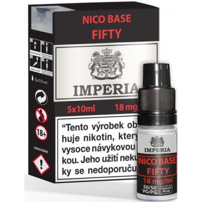 Imperia Nikotinová báze Fifty PG50/VG50 18mg 5x10ml – Sleviste.cz