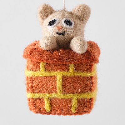 Wrap Vlněná vánoční ozdoba Simbi Cat in Chimney kočka v komíně – Hledejceny.cz