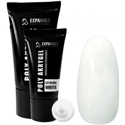 EXPA-nails Poly akrygel v tubě č.050 Extreme White Bílá 30 g – Zboží Dáma