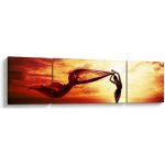 Obraz - Silueta ženy v západu slunce, třídílný 170x50 cm – Hledejceny.cz