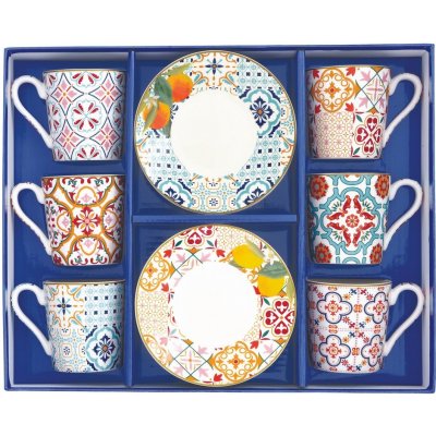 Easy Life Porcelánový set šálky s podšálky na espresso Siracusa 6 x 100 ml – Zbozi.Blesk.cz