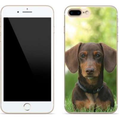 Pouzdro mmCase Gelové iPhone 7 Plus - hnědý jezevčík