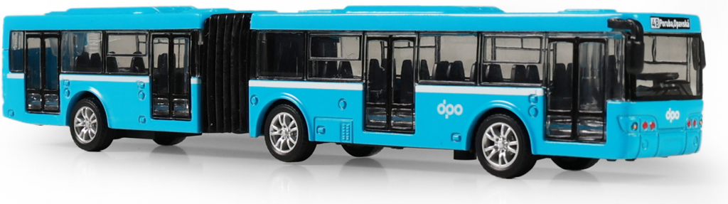 RAPPA Kovový kloubový autobus DPO Ostrava modrý 18 cm