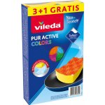 Vileda 149470 Color Edition Pur Active houbička střední 3+1 ks – Zboží Mobilmania