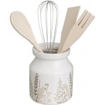 Casa Selección Dřevěná sada kuchyňského náčiní 4 ks se stojánkem Grass – Zboží Dáma