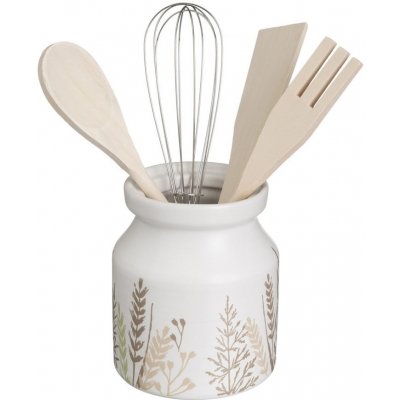 Casa Selección Dřevěná sada kuchyňského náčiní 4 ks se stojánkem Grass – Zboží Dáma