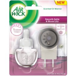 Air Wick Elektrický osvěžovač vzduchu strojek a náplň jemný satén a měsíční lilie 19 ml