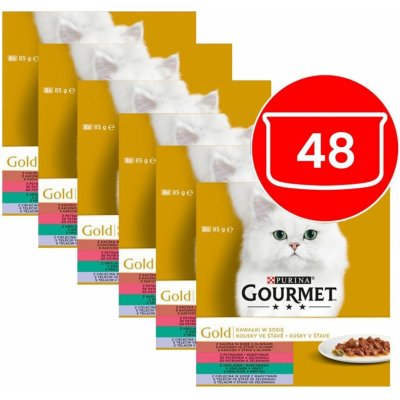 Gourmet Gold mix kousky ve šťávě 48 x 85 g