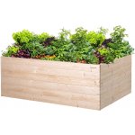 Atmowood Dřevěný vyvýšený záhon 160 x 100 x 60 cm hnědý – Hledejceny.cz