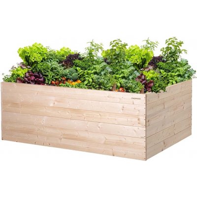 Atmowood Dřevěný vyvýšený záhon 160 x 100 x 60 cm hnědý – Hledejceny.cz