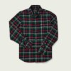 Pánská Košile Filson Vintage flannel work shirt treeline/navy plain