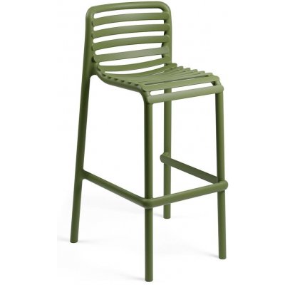 Nardi Hnědá plastová zahradní barová židle Doga 75 cm – Zboží Mobilmania