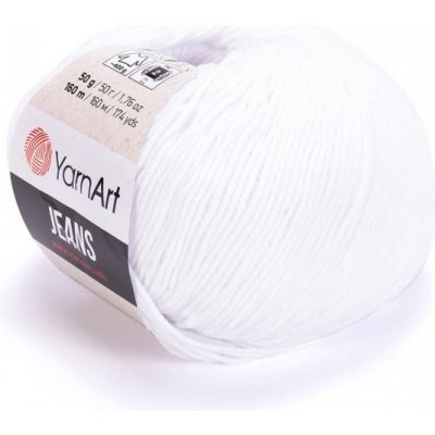 YarnArt Jeans 62 bílá – Zboží Dáma