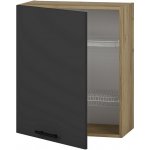 Halmar Horní skříňka Vento GC-60/72, dub kraft / antracit – Zboží Dáma