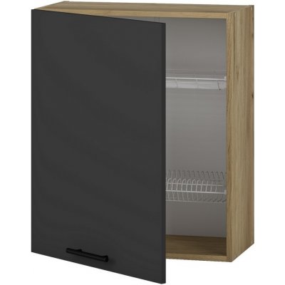 Halmar Horní skříňka Vento GC-60/72, dub kraft / antracit – Zboží Dáma