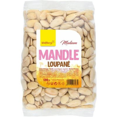 Wolfberry Mandle loupané jádra loupaná 500 g – Zbozi.Blesk.cz