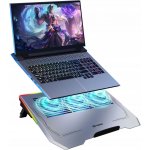 RGB CHLADICÍ PODLOŽKA POD NOTEBOOK, NASTAVITELNÁ, HLINÍKOVÁ, HERNÍ - IDEÁLNÍ DÁREK – Hledejceny.cz