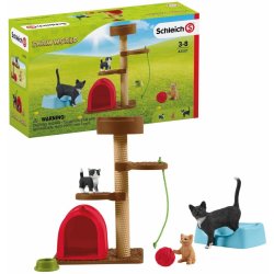 Schleich 42501 Škrabadlo s kočkou a koťátky