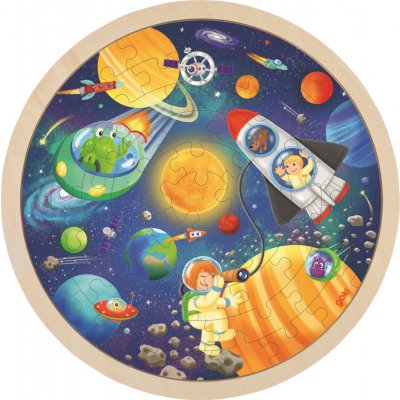 Goki kulaté puzzle Vesmír 57 dílů – Zboží Mobilmania