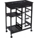 Atmosphera Kuchyňský regál na kolečkách, černý, 67 x 35 x 81 cm – Hledejceny.cz