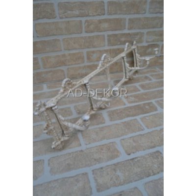 Rustikální litinový věšák 62 cm starobílý – Hledejceny.cz