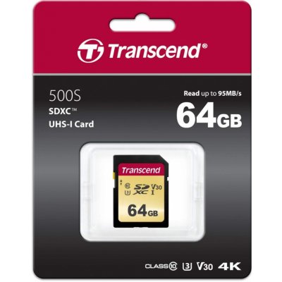 Transcend SDXC 64 GB UHS-I U3 TS64GSDC500S – Zboží Mobilmania