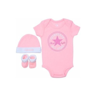 Converse classic ctp infant hat bodysuit bootie set pk LC AA Růžová