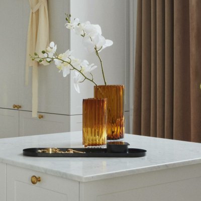 AYTM Váza Folium, výška 20 cm, jantarová barva, sklo - 508580633088 – Hledejceny.cz
