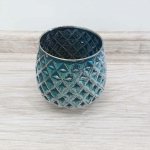 Clayre & Eef Skleněný svícen modrý, 8 x 8 cm – Hledejceny.cz