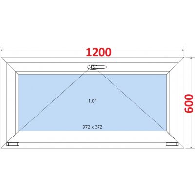 SMART Plastové okno 120x60, Sklopné – Sleviste.cz