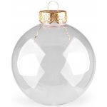 Prima-obchod Baňka k dozdobení menší Ø8 cm barva 2 transparent zlatá – Sleviste.cz
