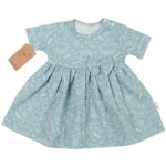 Baby Nellys Mušelínové šatičky čelenka 2-dílná sada Dino, mátové – Hledejceny.cz