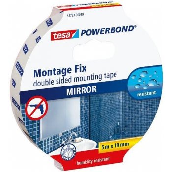 tesa Powerbond Montážní oboustranná pěnová páska na zrcadla 5 m x 19 mm bílá