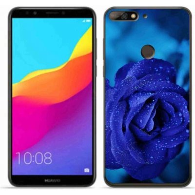 Pouzdro mmCase Gelové Huawei Y7 Prime 2018 - modrá růže – Zboží Mobilmania