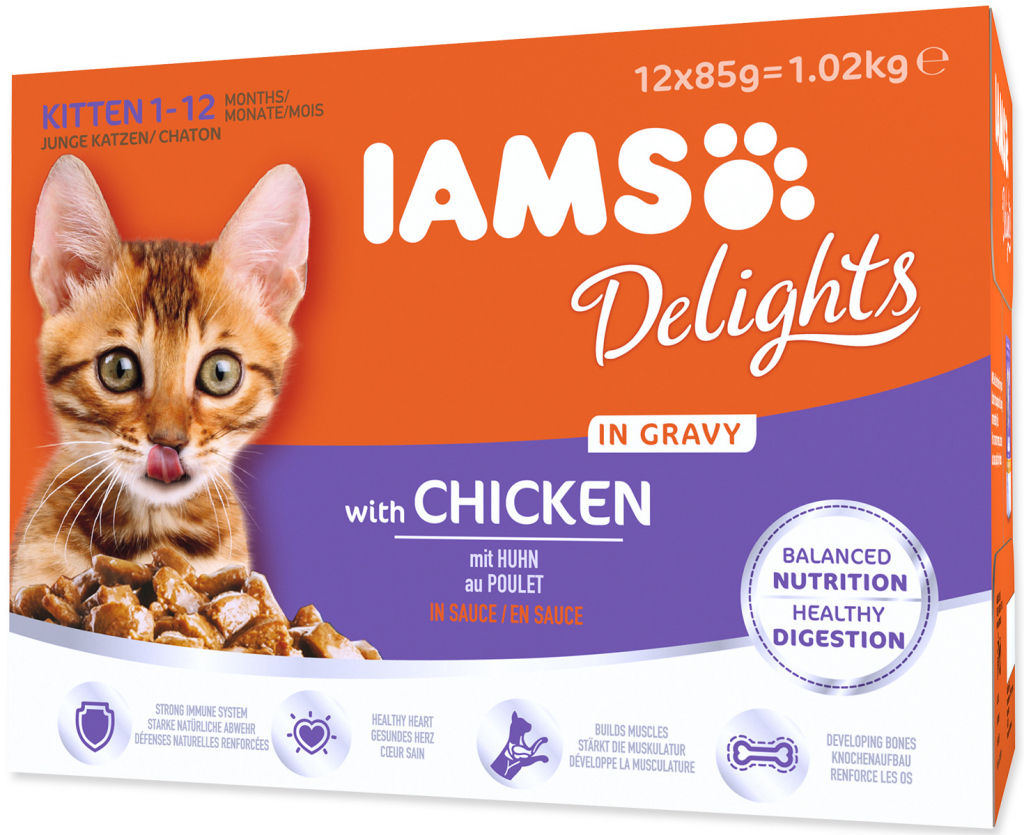Iams Kitten delights chicken in gravy 12 x 85 g