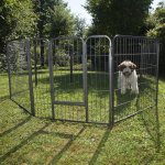 Medora Kovová ohrádka pro pejsky a štěnata 8-dílná 80 x 80 cm – Sleviste.cz