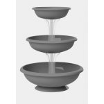 ALDOTRADE Květináč Fontana set 3 ks 50x64 cm Šedý – Hledejceny.cz