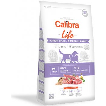 Calibra Dog Life Junior Small & Medium Breed Lamb 2 x 12 kg