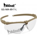 Ochranné střelecké brýle Wosport MA-69 pískové čirá skla – Hledejceny.cz