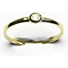 Prsteny Čištín Zlatý prsten čirý zirkon žluté i bílé zlato T 1523