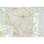 Plzeňský kraj - nástěnná mapa 83 x 113 cm, lamino + lišty – Sleviste.cz