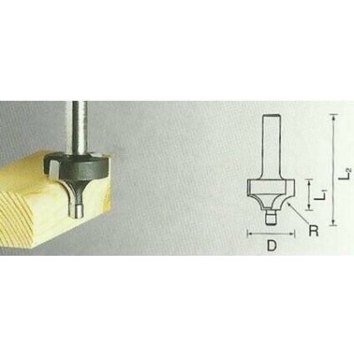 NAREX Fréza na dřevo se stopkou 8mm d=14,2mm; L1=10mm; L2=46mm - 617636 – Zboží Mobilmania