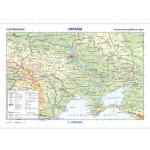 Kartografie PRAHA, a. s. Ukrajina – oboustranná nástěnná obecně zeměpisná mapa – Sleviste.cz
