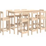 vidaXL 9dílný barový set masivní borové dřevo – Zboží Dáma