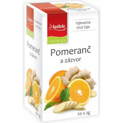 Apotheke Premier Čaj pomeranč a zázvor 20 x 2 g – Hledejceny.cz