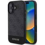 Guess PU 4G Stripe pro Apple iPhone 16, šedá – Zboží Mobilmania