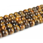Přírodní tygří oko - třída AB - ∅ 8 mm - 1 ks – Zboží Dáma