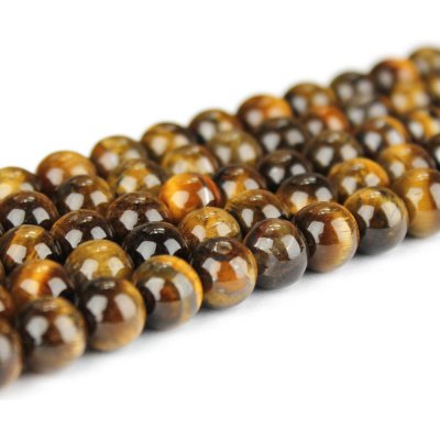 Přírodní tygří oko - třída AB - ∅ 8 mm - 1 ks – Zboží Dáma
