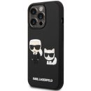 Pouzdro Karl Lagerfeld and Choupette 3D iPhone 14 Pro Max černé